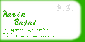 maria bajai business card